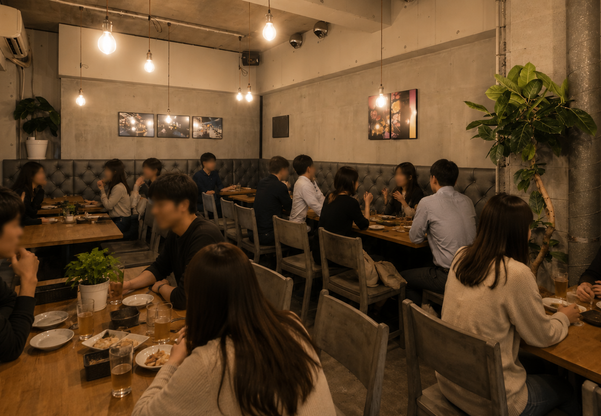 賑わうYaoyaBalの店内